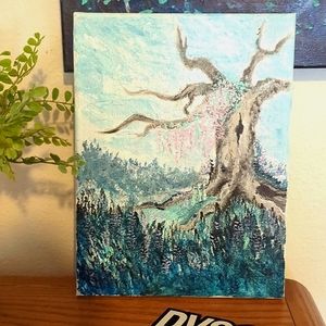 Fairy tree acrylic painting